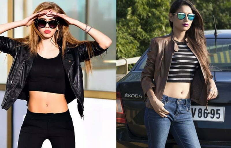 Croptop và áo khoác