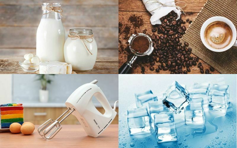 Nguyên liệu cần chuẩn bị khi làm cà phê bọt biển Dalgona