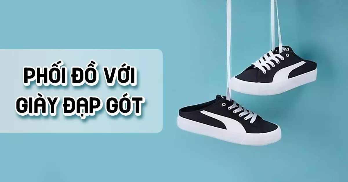 phối đồ với giày đạp gót
