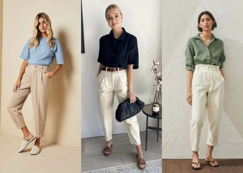 Quần kaki nữ kiểu dáng đơn giản