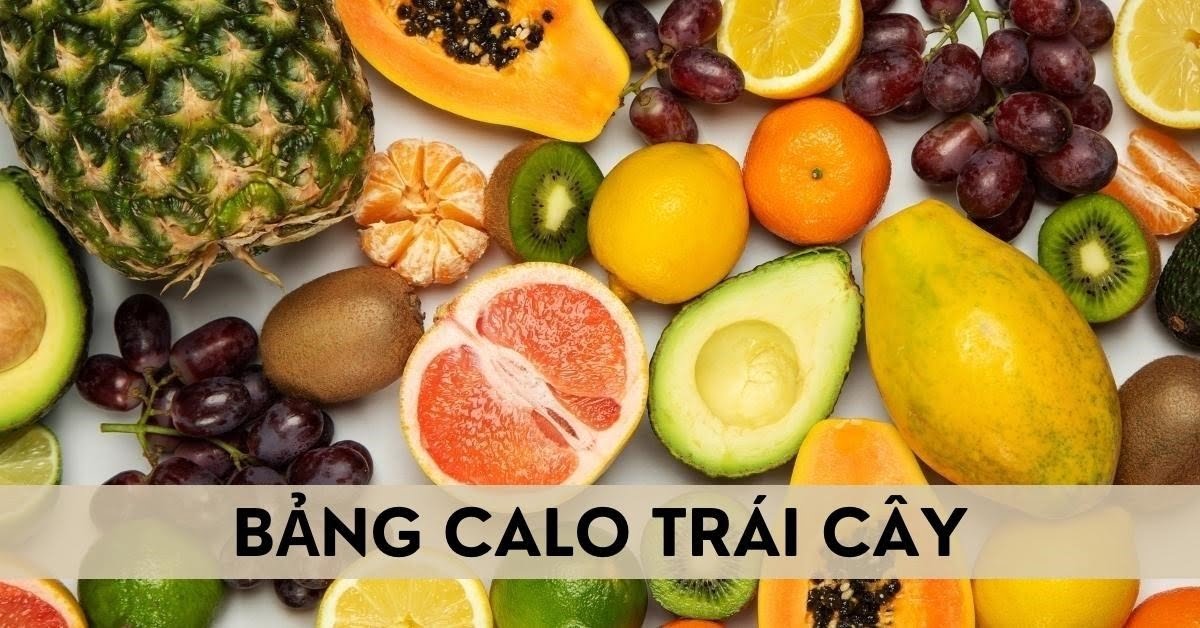 bảng calo trái cây
