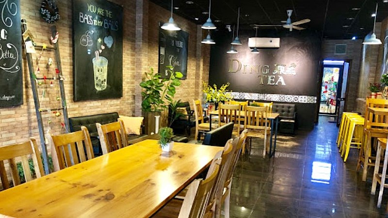 Các chi nhánh của Ding Tea có không gian rộng rãi, thoải mái