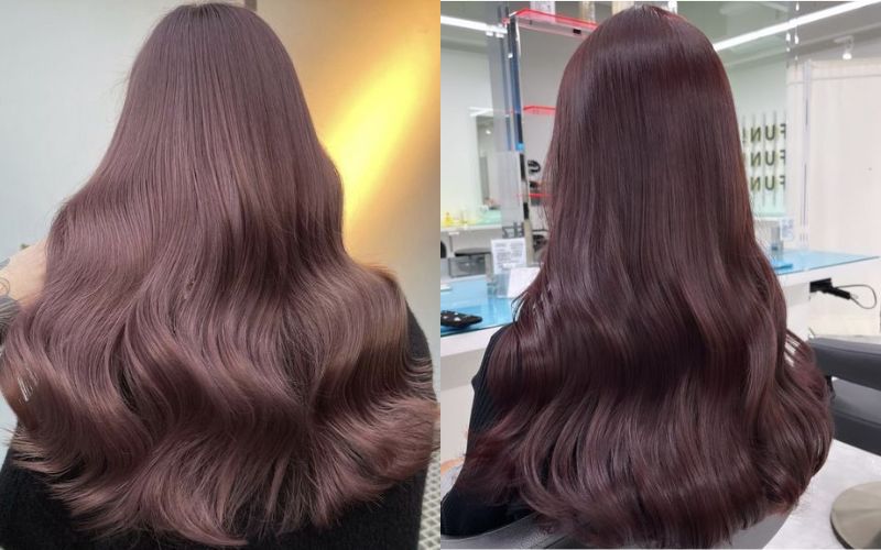 Tóc nhuộm nâu oải hương