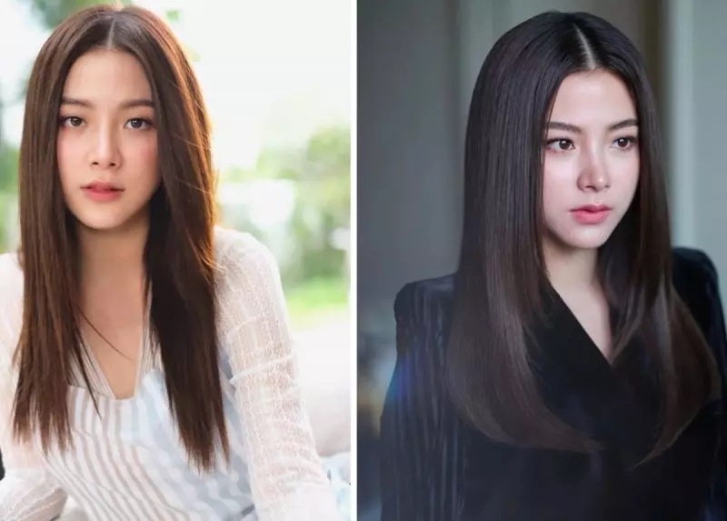 Kiểu tóc dài gợn sóng nhẹ chẻ ngôi tự nhiên