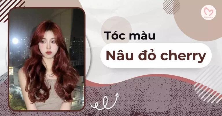 tóc màu nâu đỏ cherry