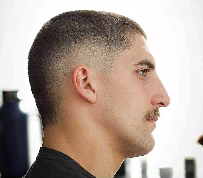 Kiểu tóc Burst Fade mix Buzz Cut