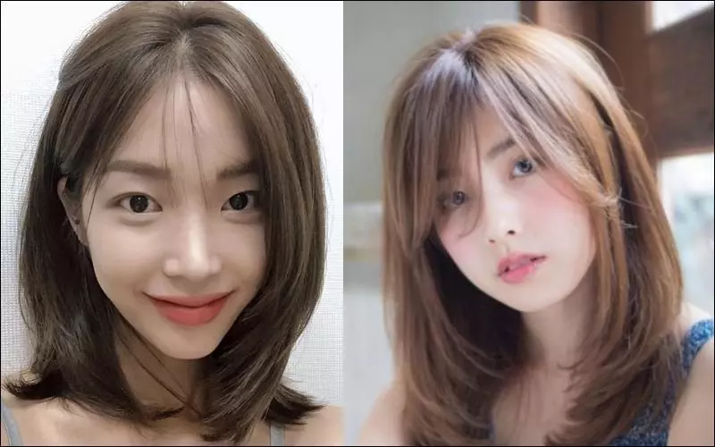 Kiểu tóc ngang mái thưa là một trong những kiểu tóc được sinh ra dành cho các nàng mặt vuông
