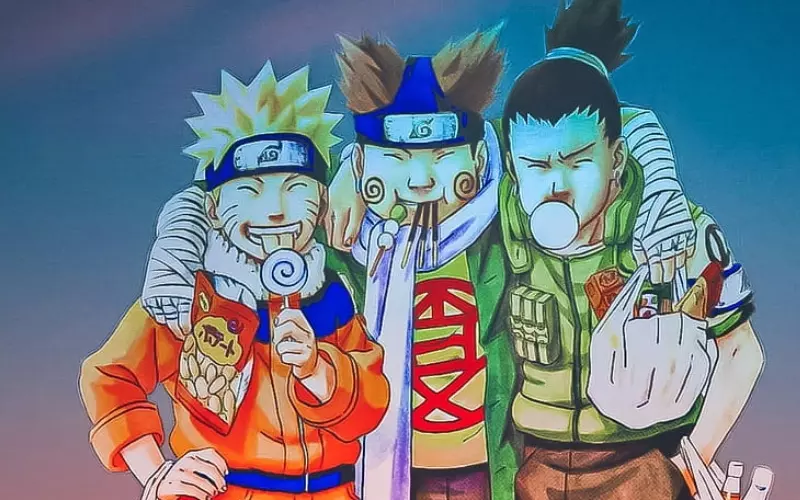 Choji lần đầu tiên xuất hiện trong manga Naruto tại chương 3