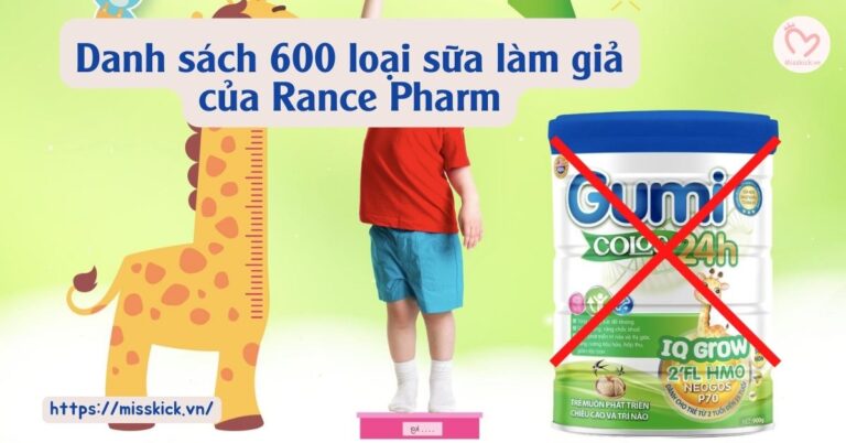 Danh sách 600 loại sữa làm giả của Rance Pharma